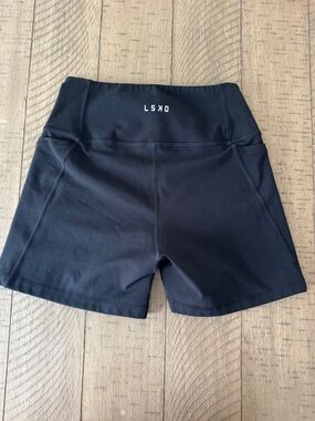 LSKD Black Rep X Length High-Waist Shorts